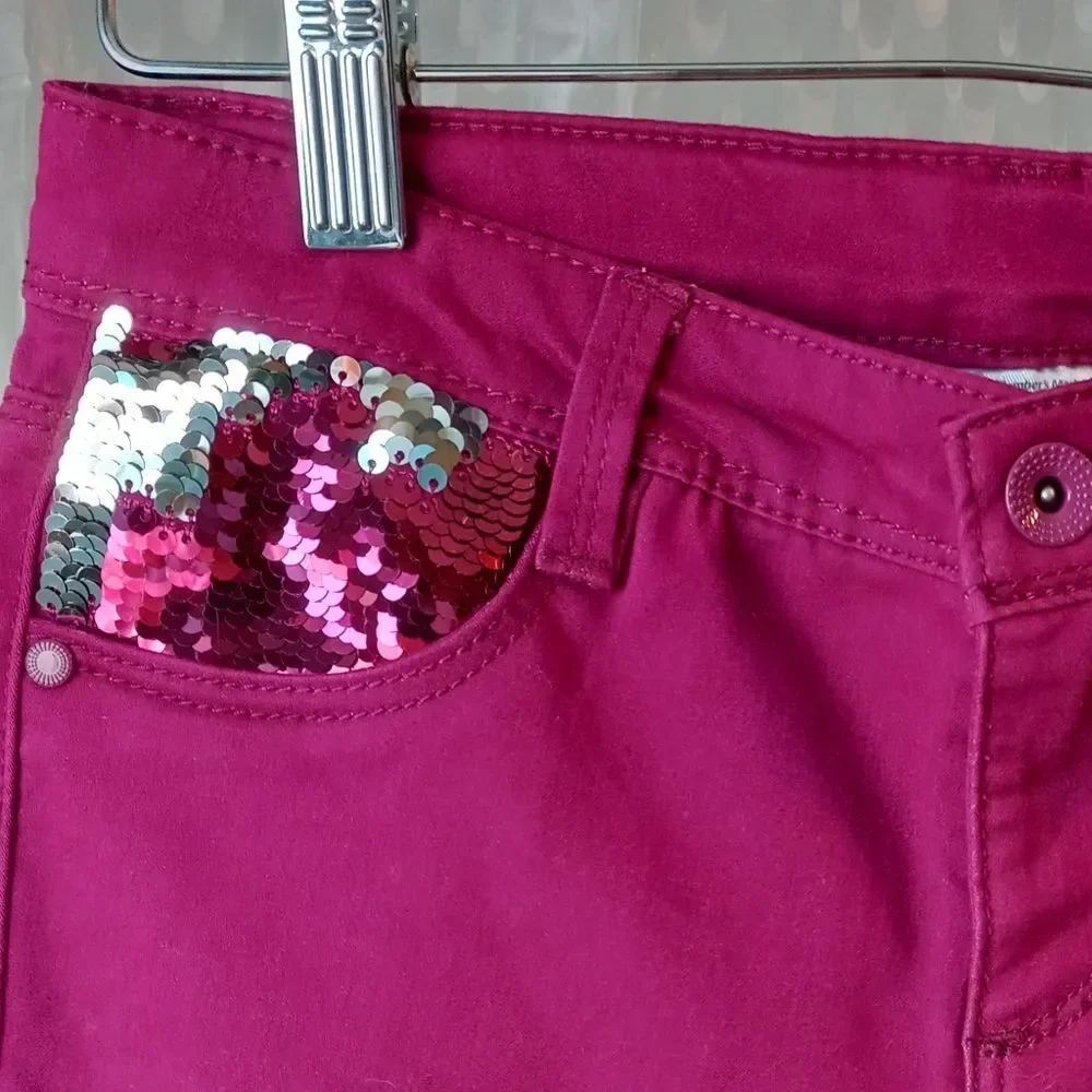 Members Mark Girls Jeans Zipper Button Belt Loops Size 10/12
